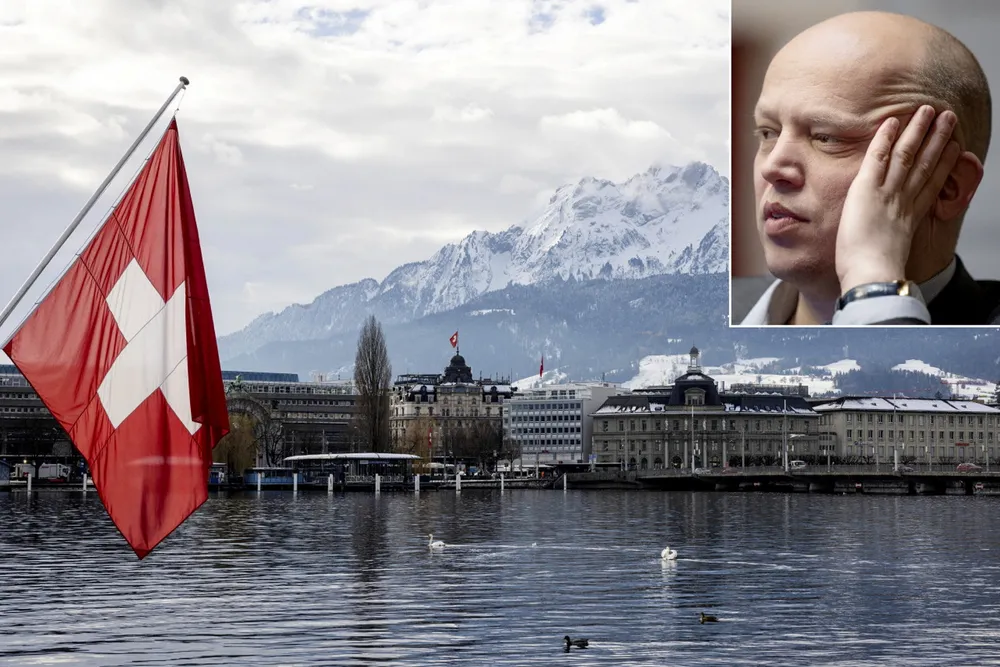 Finansminister Trygve Slagsvold Vedum har sett mange bemidlede flytte til Sveits de siste årene.