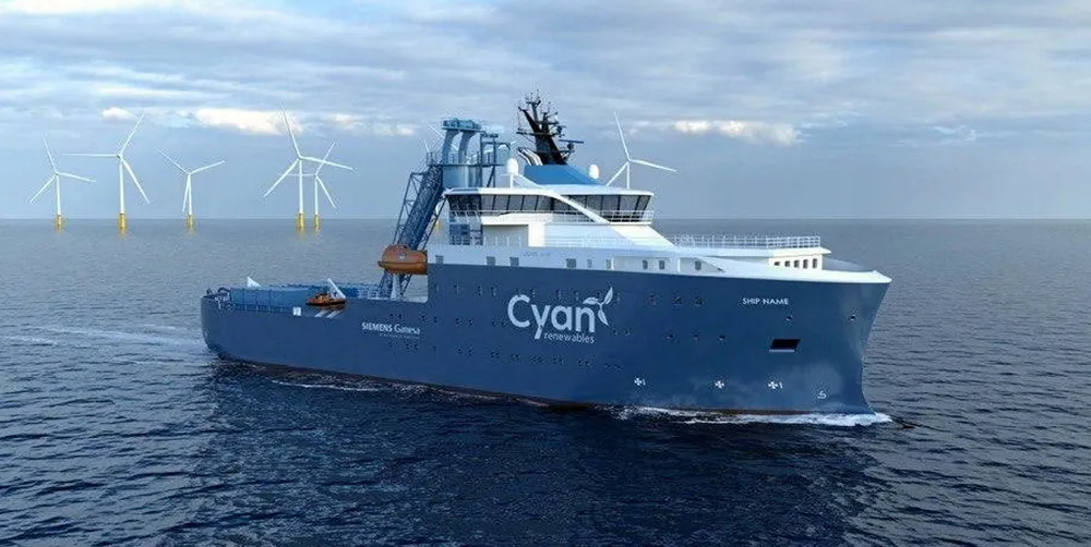 Cyan Renewables’ first service operation vessel is on order at Cosco Shipyard. The vessel will take up a 15-year charter to Siemens when delivered in 2026.