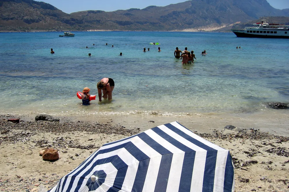 UD fraråder fortsatt alle utenlandsreiser. Bildet fra øya Gramvousa like utenfor Kreta tatt ved en tidligere anledning.
