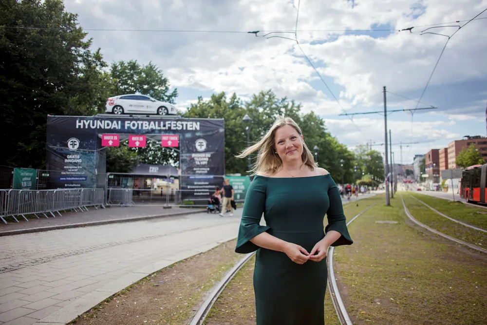 Oslo, 10.07.2018: Aina Stenersen (Frp) er uenig i byrådets avgjørelse om å droppe anbud på Kontraskjæret. Hun mener kommunen taper masse penger på å ikke sette leiekontrakten ut på anbud og på å leie ut såpass billig som de gjør. Foto: Javad Parsa Foto: Javad Parsa