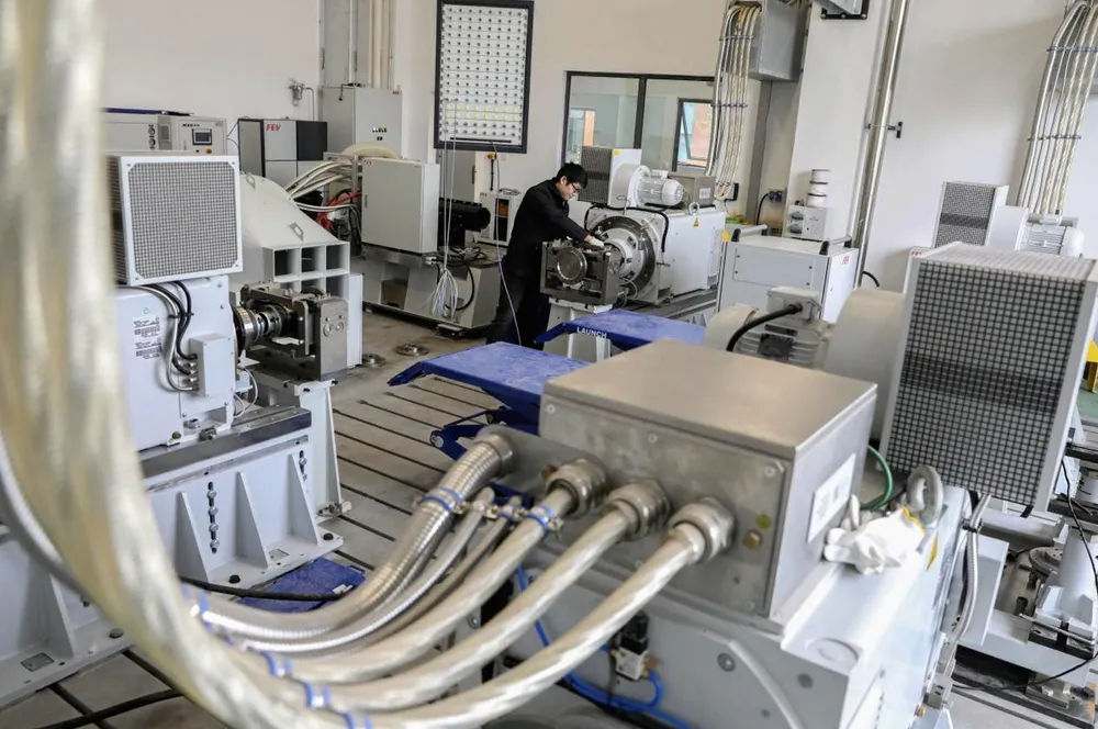 A technician at work in one of the new centre's many laboratories.