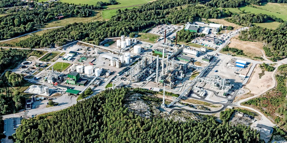 Perstorp's chemicals plant in Stenungsund, Sweden, where the green methanol plant is due to be built.