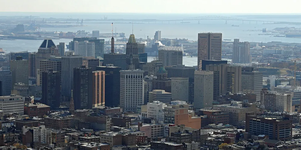 Baltimore, Maryland is set to become an offshore wind hub as big projects get built off the state's coast. Credit: Patrick Smith/Getty Images