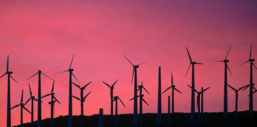 Wind turbines in San Gorgonio Pass, California |