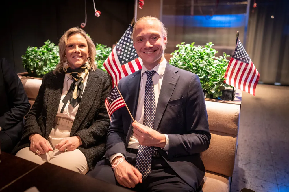 Frp-leder Sylvi Listhaug og FpU-leder Simen Velle henter gjerne inspirasjon fra det amerikanske drømmesamfunnet.