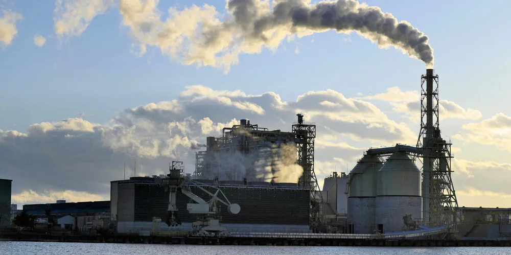 Sendai Power Station, a coal-fired power plant in Miyagi Prefecture.