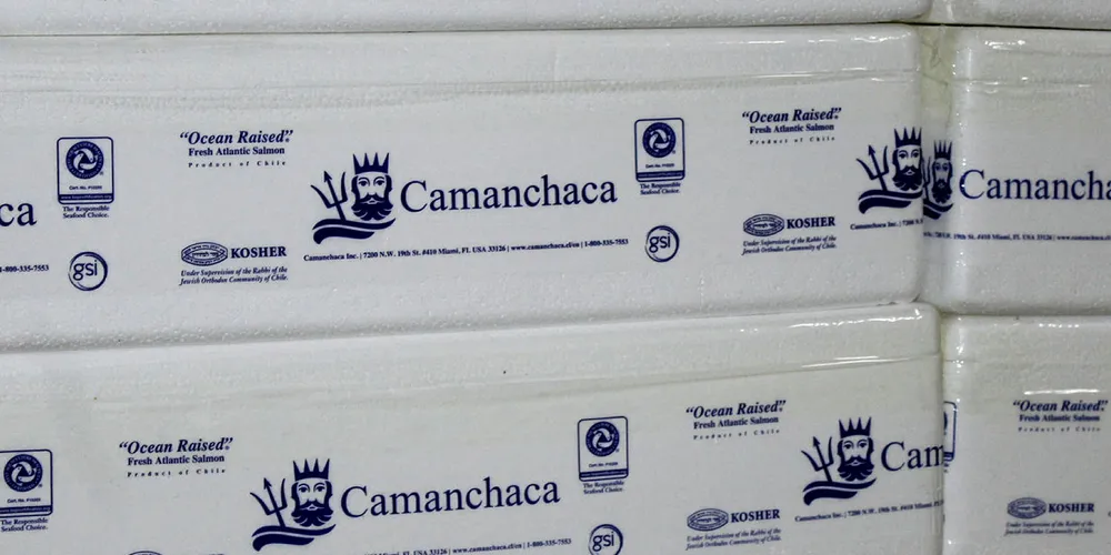 Camanchaca salmon boxes.