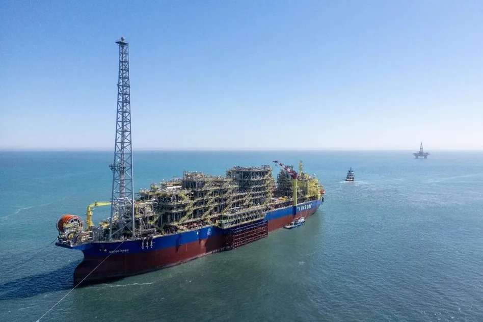 The Agogo FPSO at Walvis Bay, Namibia.