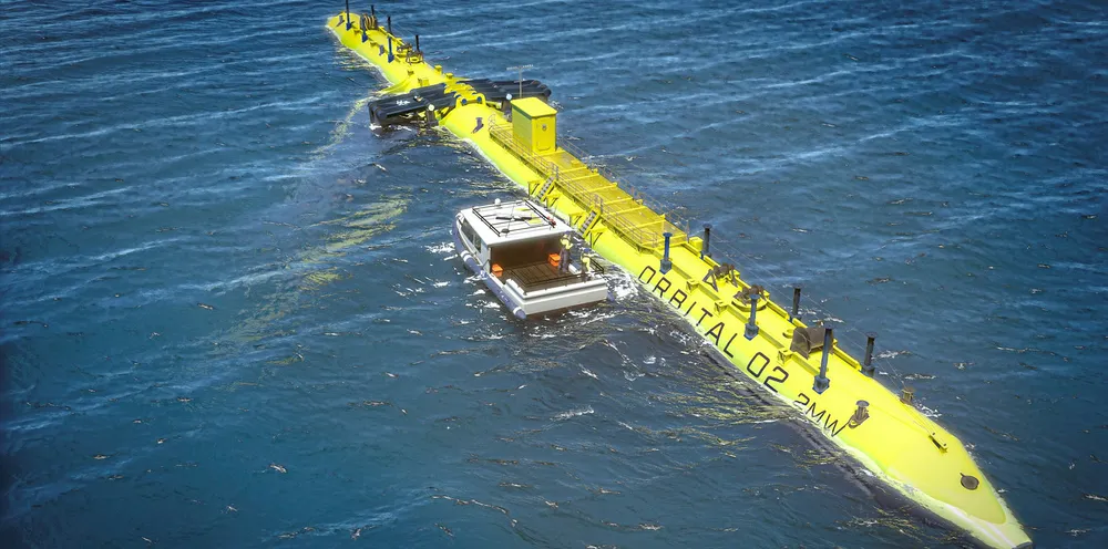 . Orbital's 2MW O2 tidal power turbine.