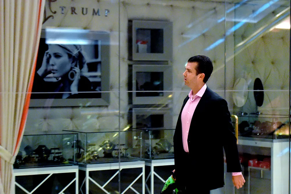 Donald Trump jr. er siste person ut som trekkes inn i saken om koblinger med Russland og den amerikanske presidentvalgkampen. Her fra november i fjor. Foto: Timothy A. Clary/AFP/NTB Scanpix
