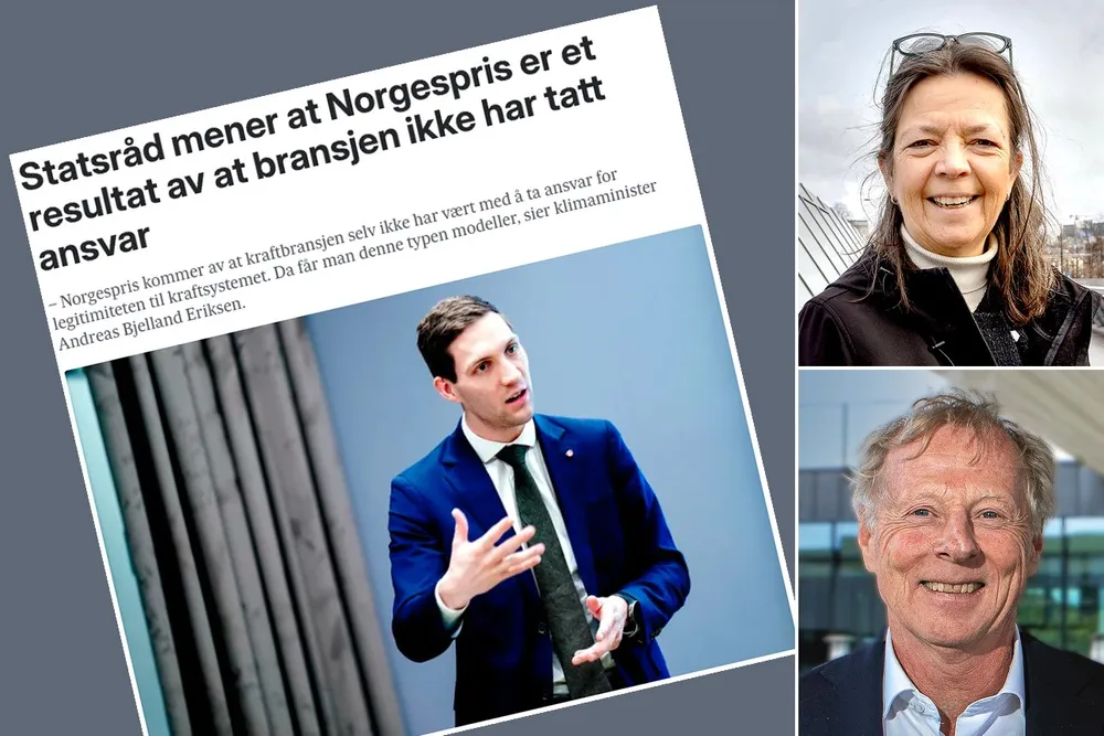 – Bjelland Eriksen på ville veier: Ansvarsfraskrivelse å peke på kraftbransjen