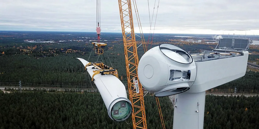 Installation of Nordex turbine