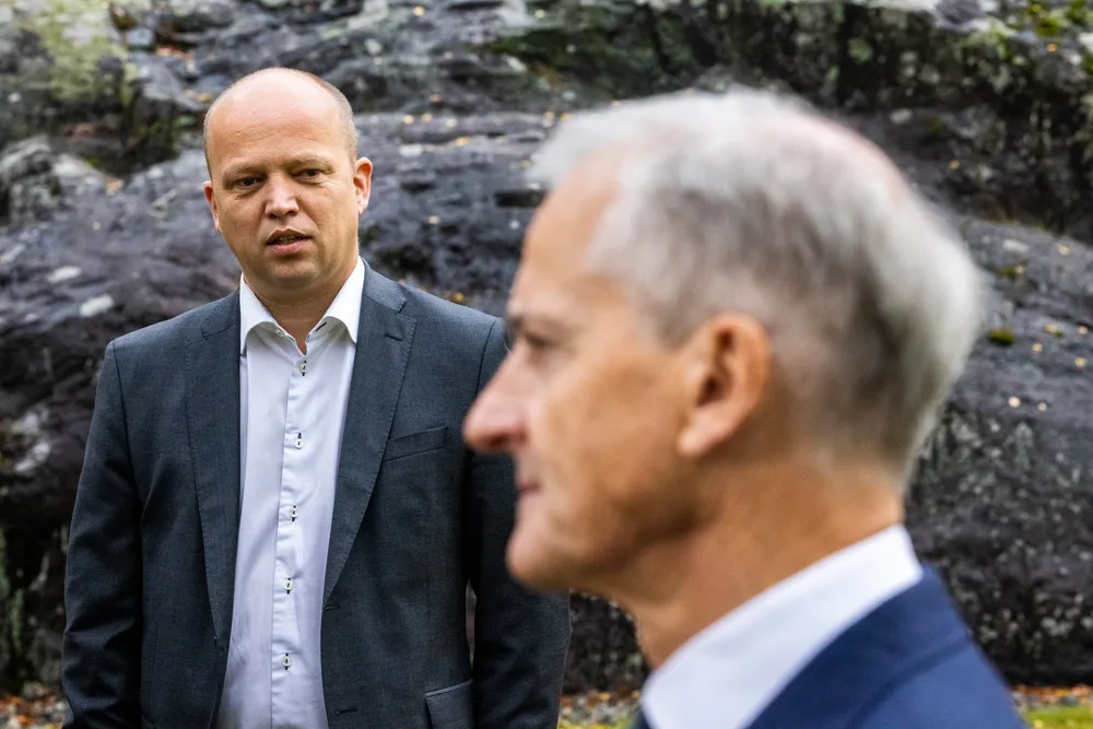 Trygve Slagsvold Vedum og Jonas Gahr Støre.