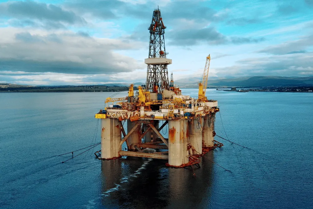 The semi-submersible drilling rig Well-Safe Defender.