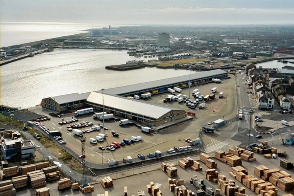 Grimsby Docks, on the United Kingdom's east coast.