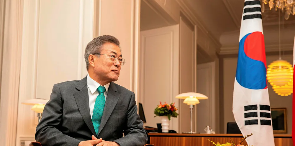 South Korean President Moon Jae-in.