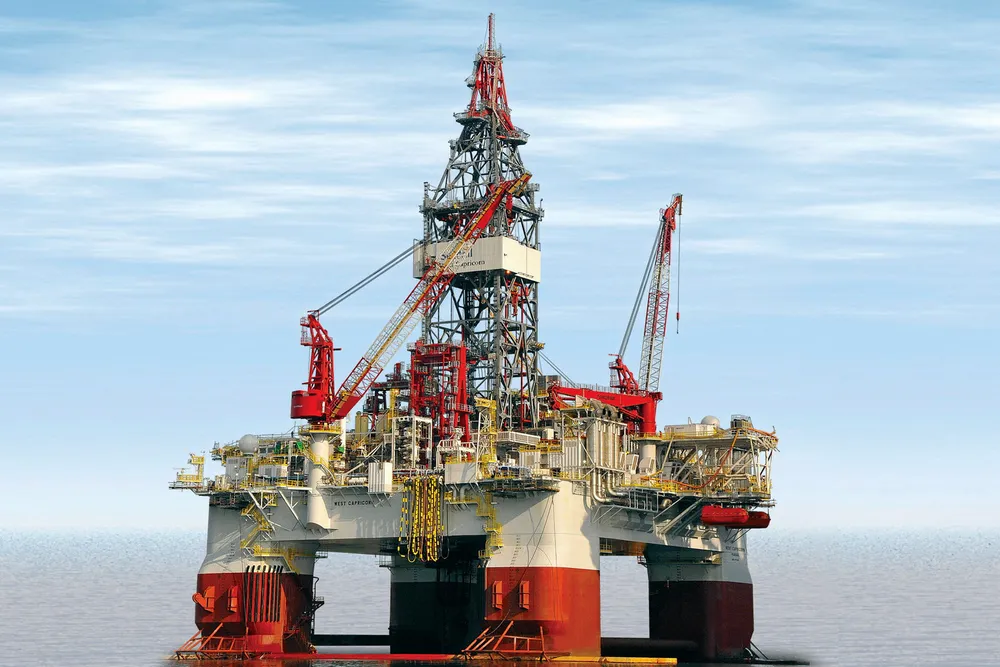 Rig tender: the semi-submersible West Capricorn