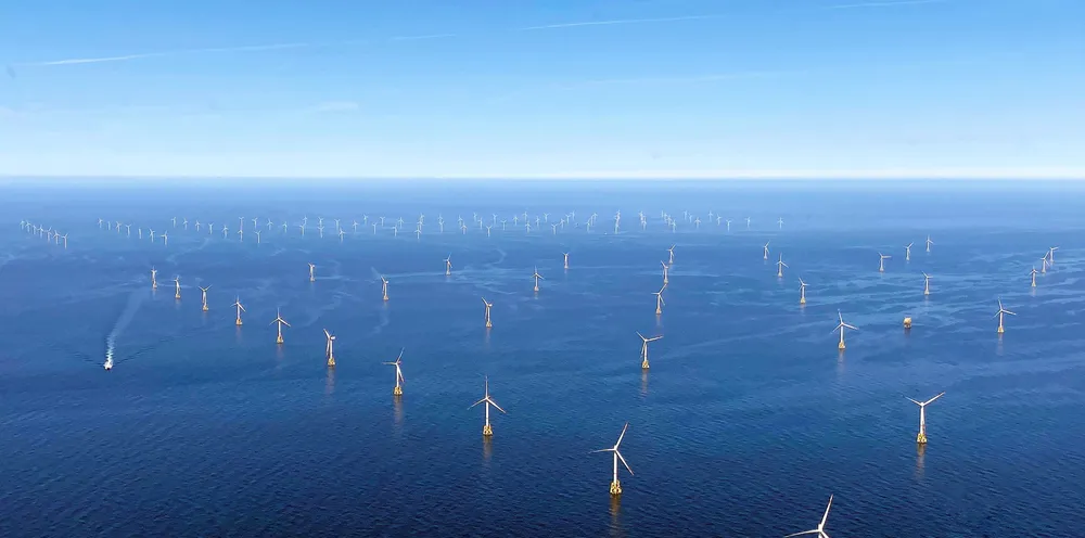 RWE's Amrumbank offshore wind farm near the North Sea island of Heligoland.