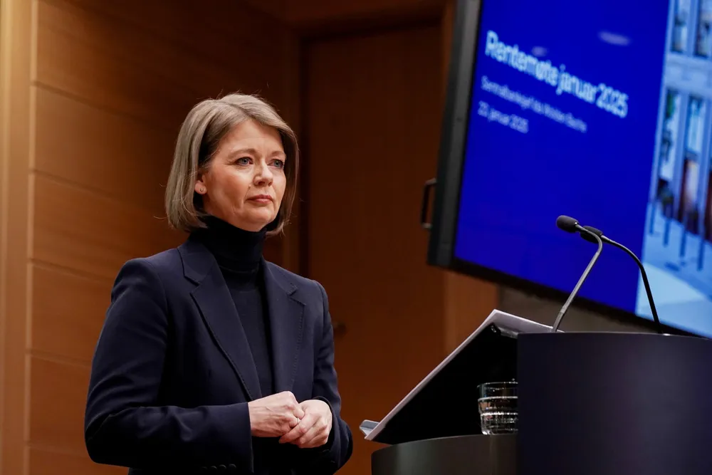 I mars holdt Norges Bank og sentralbanksjef Ida Wolden Bache renten uendret.