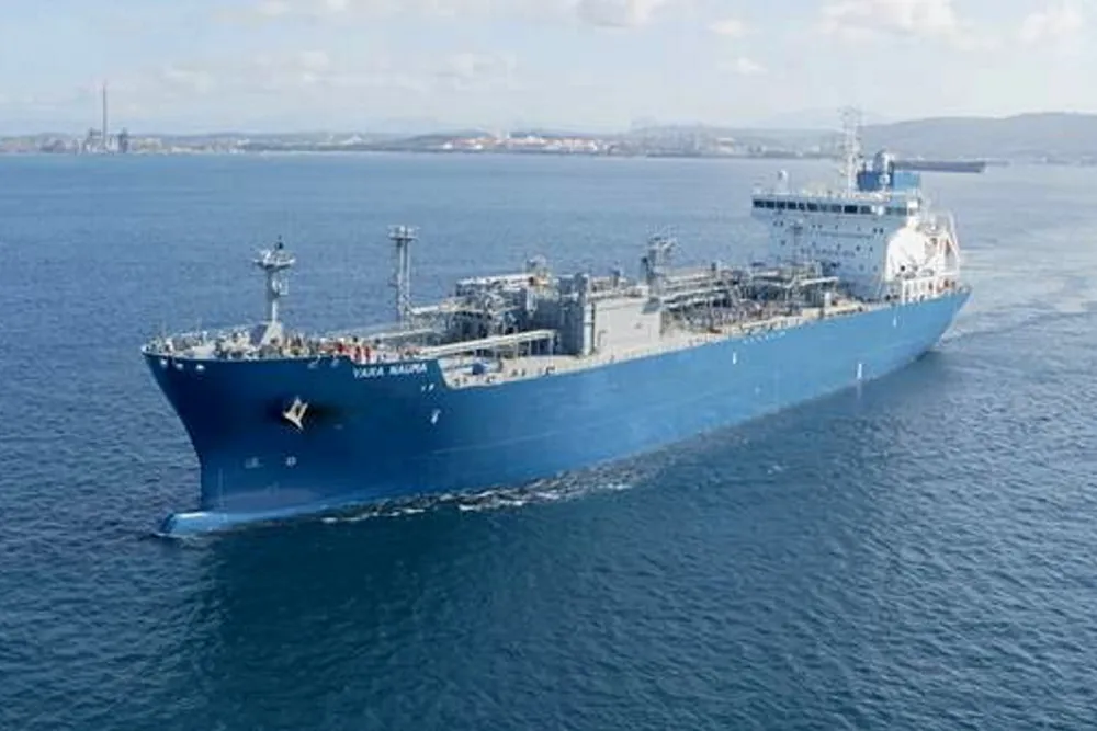 . Ammonia tanker Yara Nauma.