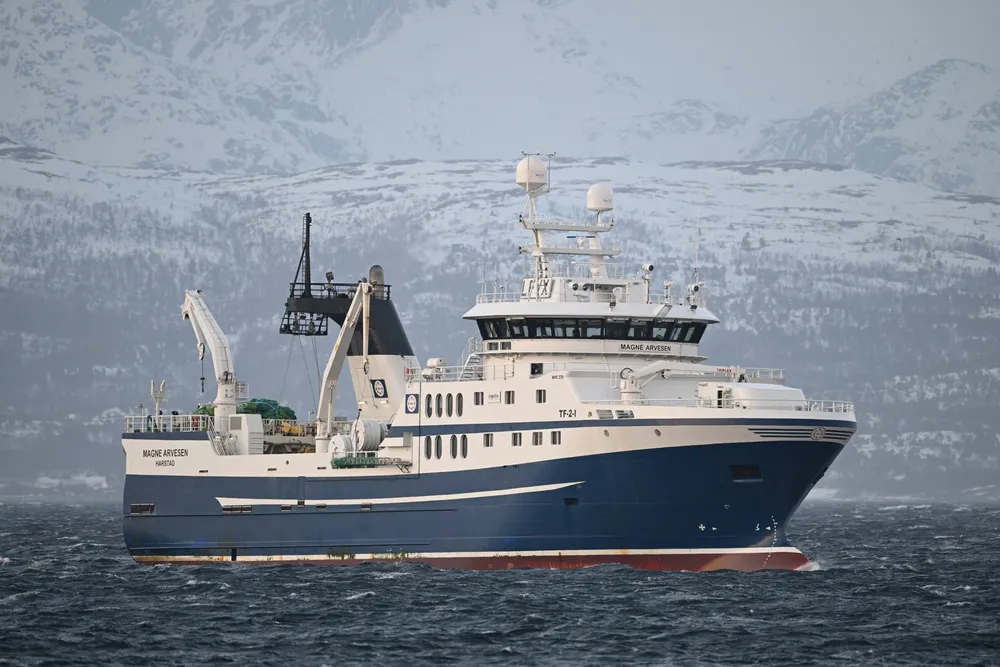 Engenes Fiskeriselskap har 69,9 meter lange tråleren «Magne Arvesen». De holder til i Troms.