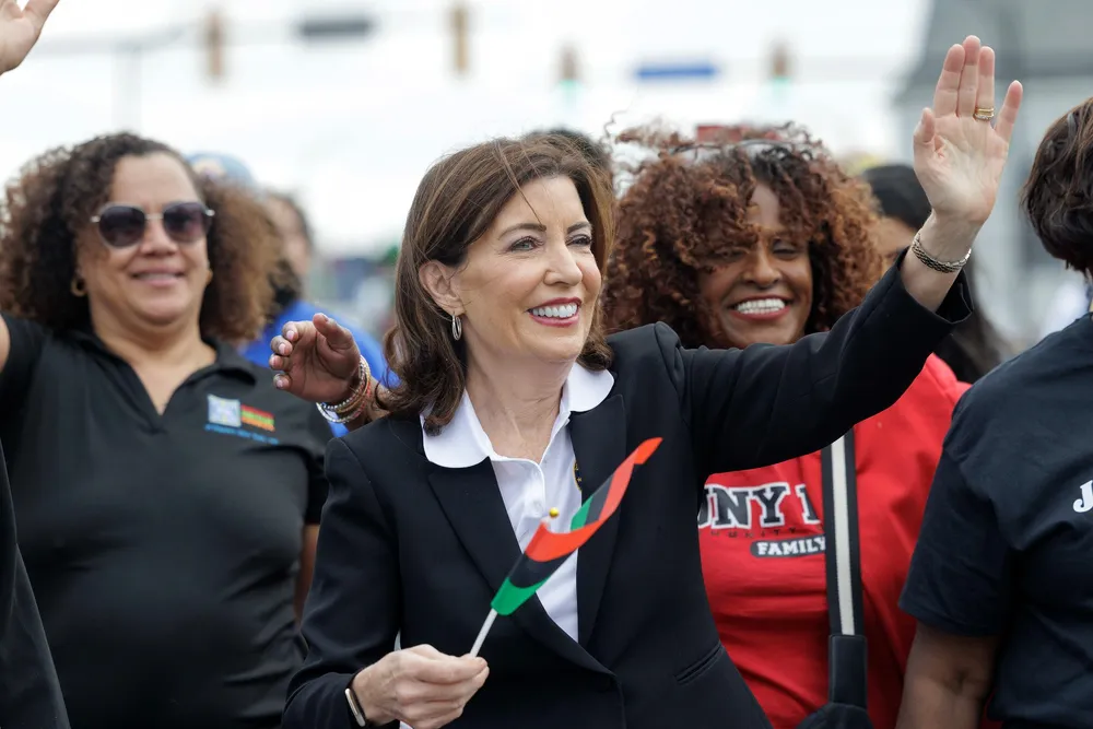 New York governor Kathy Hochul celebrates Juneteenth holiday