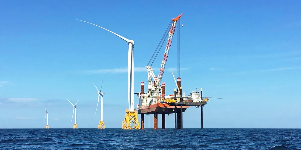 Fred Olsen Windcarrier’s Brave Tern installing turbines at US' Block Island wind farm |
