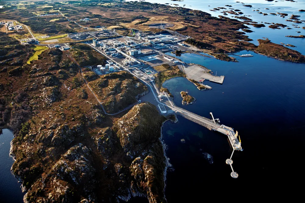 Providing a source of gas: Shell's gas processing plant in Nyhamna, which is fed by the large Ormen Lange field