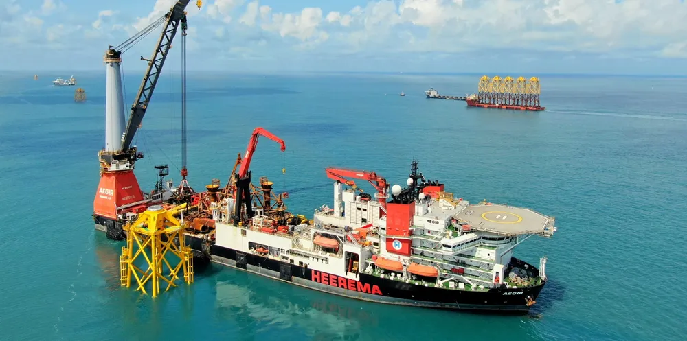 A Heerema vessel off Taiwan.