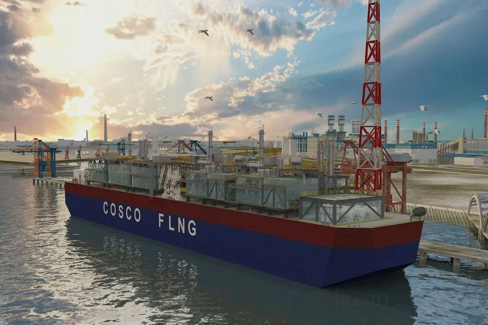Artist's impression of COSCO FLNG.
