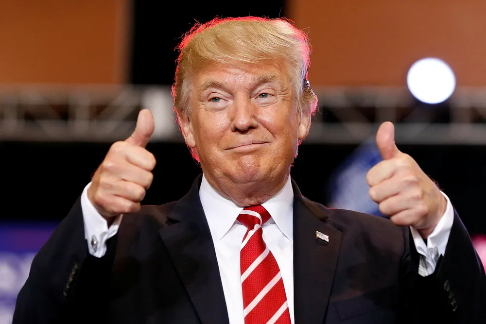 President Donald Trump på et valgkamprally i Phoenix. Siden har det blitt kjent at han hadde interesser i Russland under presidentvalget. Foto: Alex Brandon/AP/NTB Scanpix