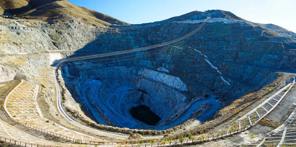 Rare earth materials mine in Xinjiang, China