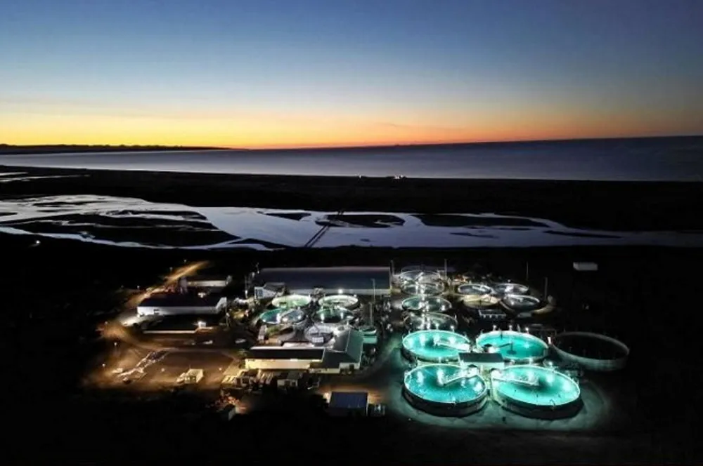Samherji's land-based salmon farm in Oxarfjordur, Iceland. Samherji's land-based salmon farm in Oxarfjordur, Iceland.