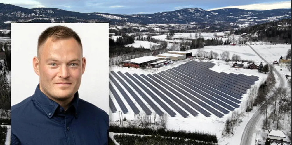 Greenstat og Skagerak får bygge Engene solkraftverk i Larvik kommune. Prosjektleder for Engene solkraftverk Sebastian Farmen i Greenstat mener kraftverket blir lønnsomt, selv om NVE tviler.