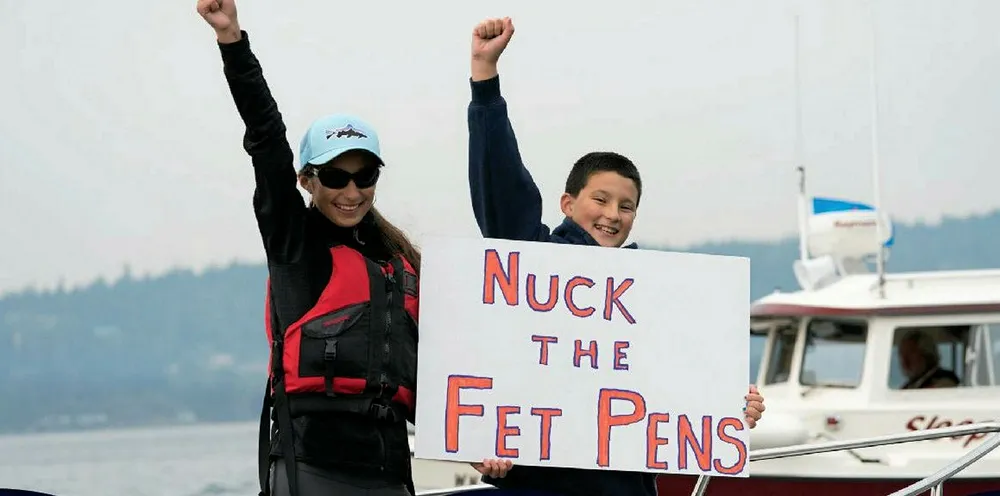 The campaign against Cooke's salmonid farms in Washington State, backed by clothing giant Patagonia, isn't over.