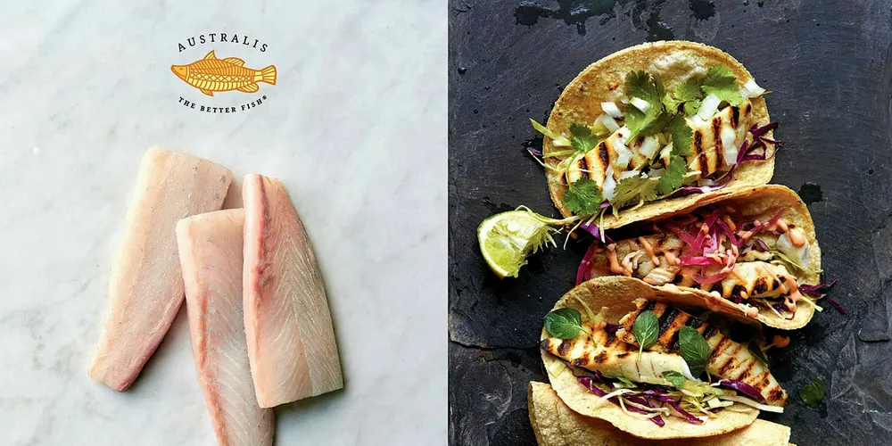 Australis Barramundi Hand-Cut Taco Strips.