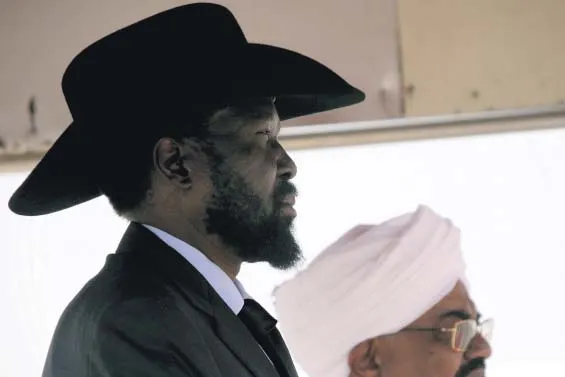In talks: Sudanese President Omar Bashir, right, with his South Sudanese counterpart Salva Kiir