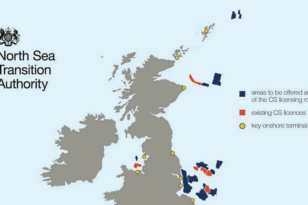 Areas available: the UK on 14 June 2022 launched its first-ever carbon storage licensing round