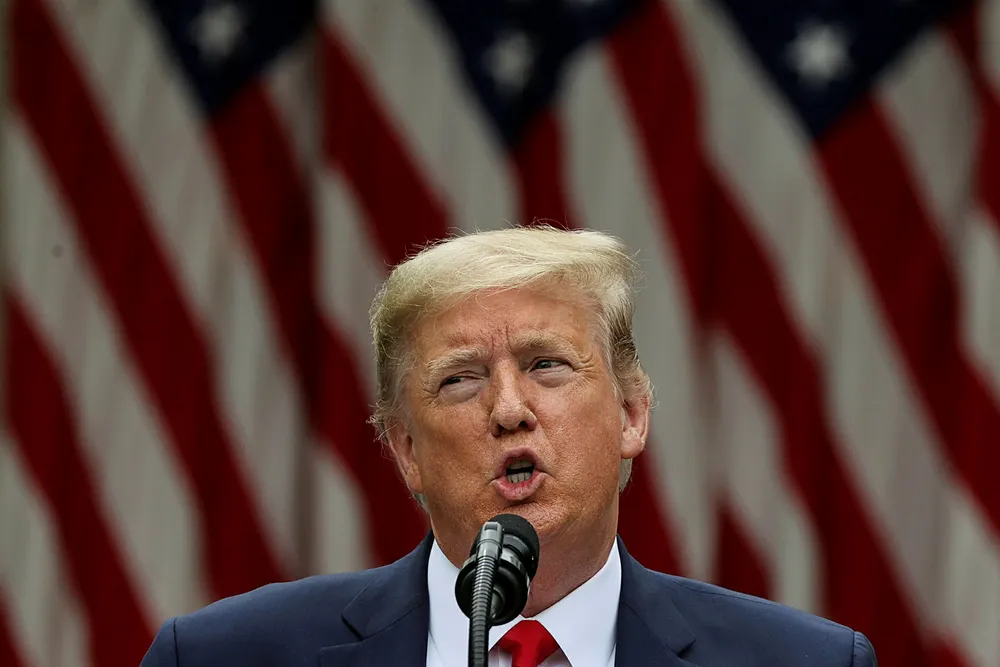 Seeking re-election: US President Donald Trump
