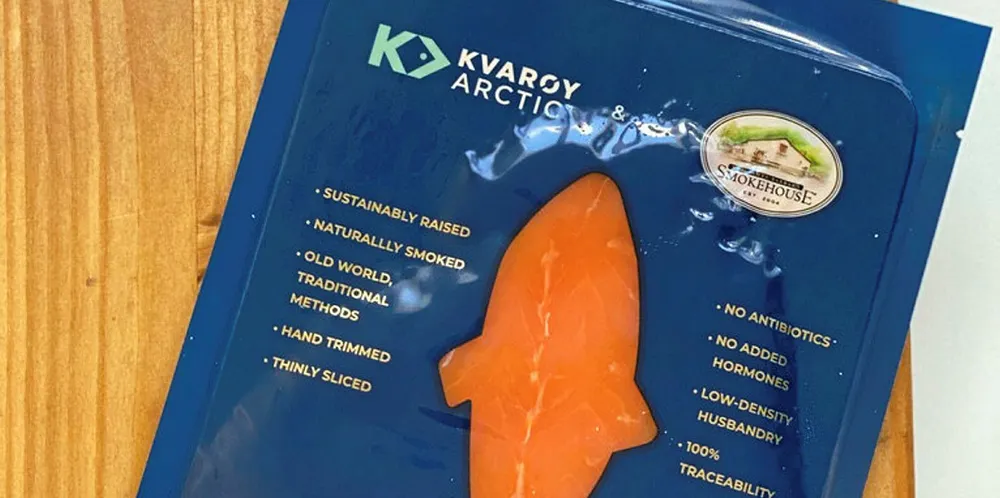 Kvaroy Arctic smoked salmon co-branded with Santa Barbara Smokehouse will be available at Whole Food Market locations nationwide in October.