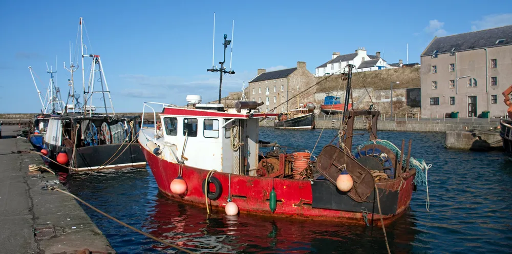 Fishing boat in Scottish Burghead