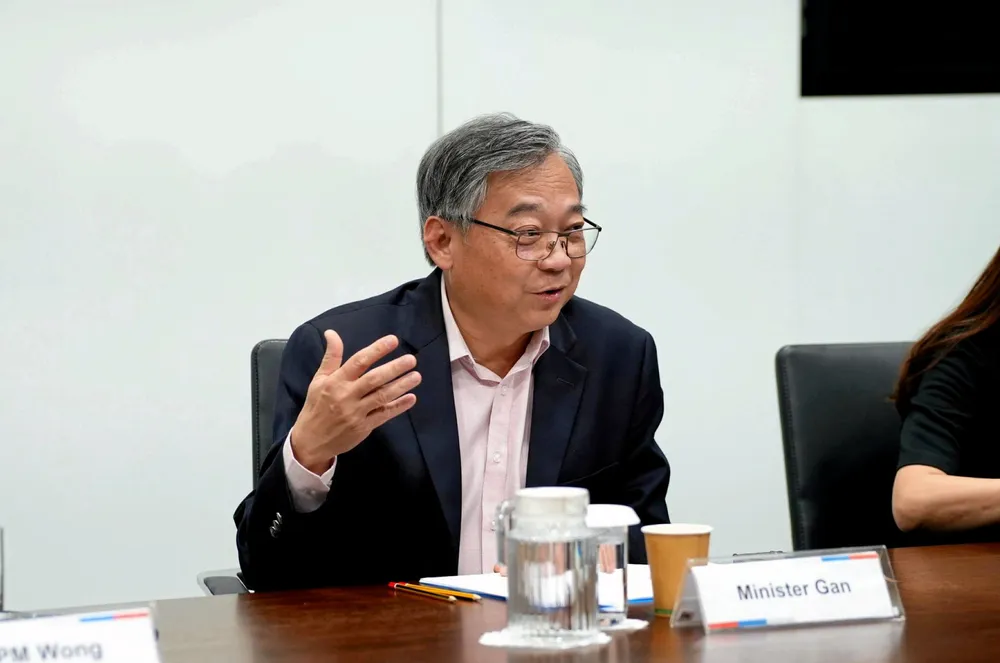 Singapore's minister for trade and industry, Gan Kim Yong.