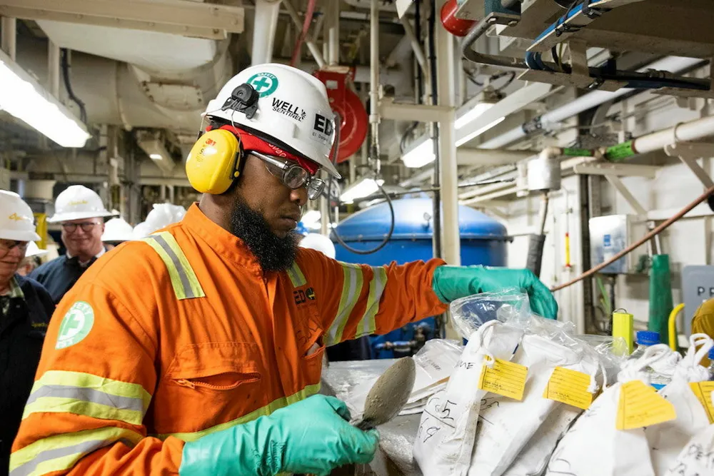 APA staff at work: offshore Suriname