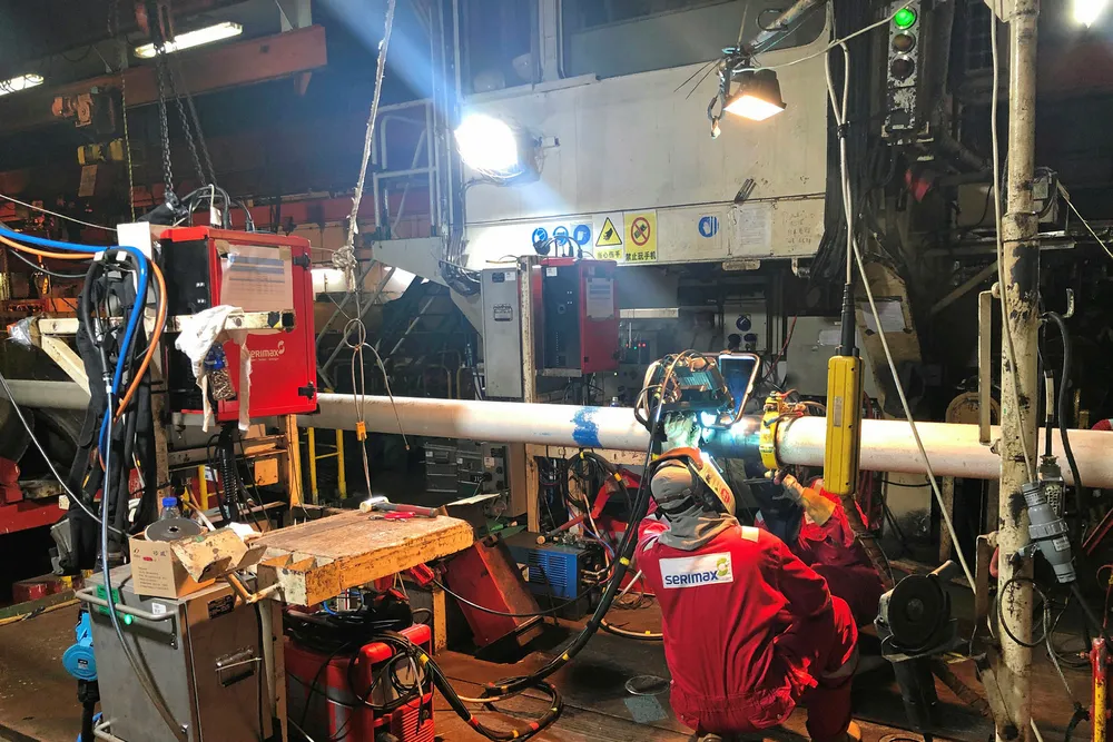 Installation job: Serimax welding at the Lingshui development off China