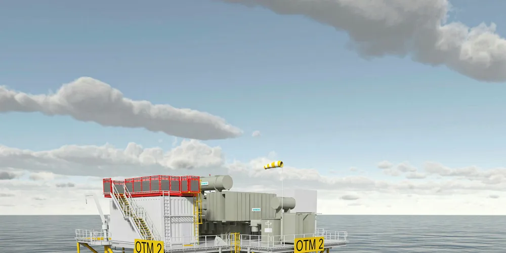 A rendering of the Triton Knoll offshore substation