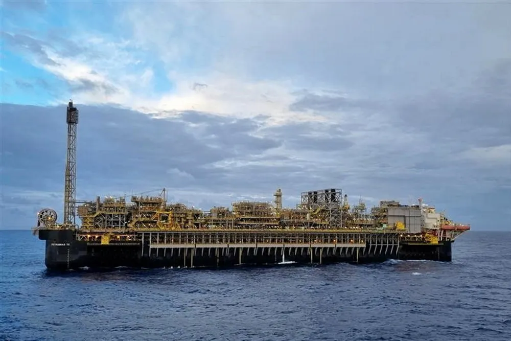 In operation: the P-70 floating production, storage and offloading vessel on the Atapu pre-salt field offshore Brazil.