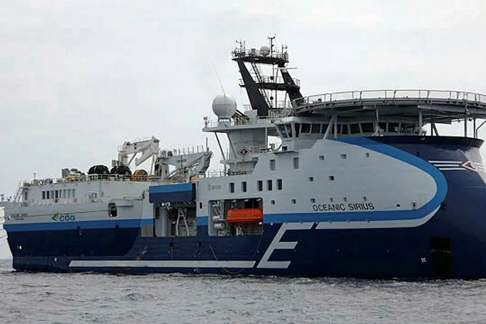 New campaign: the CGG seismic research vessel Oceanic Sirius