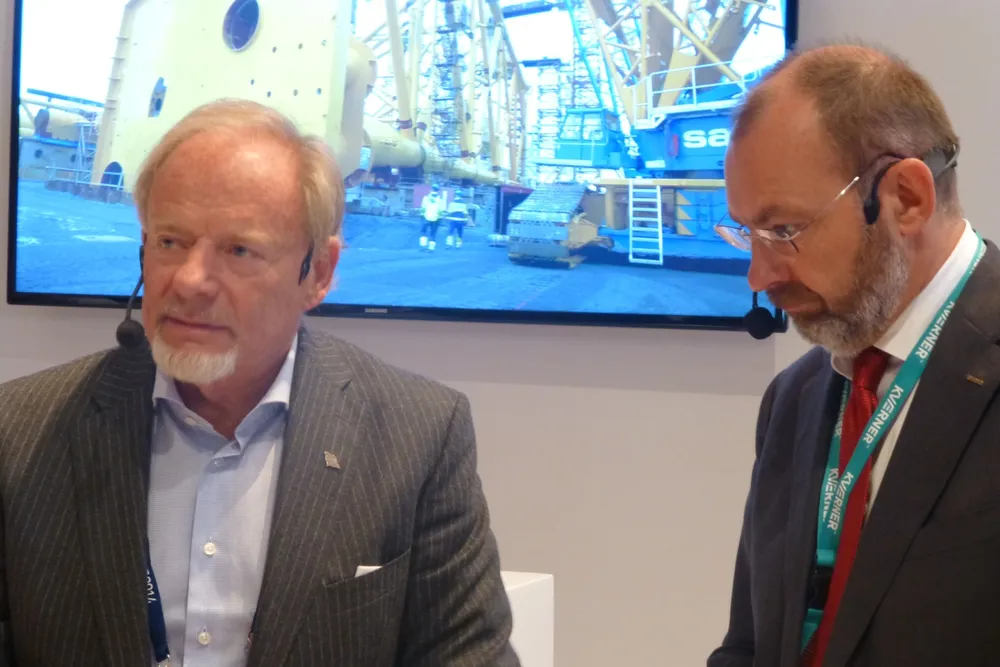 Fabrication partnership: Lundin Norway managing director Torstein Sanness and Kvaerner chief Jan Arve Haugan