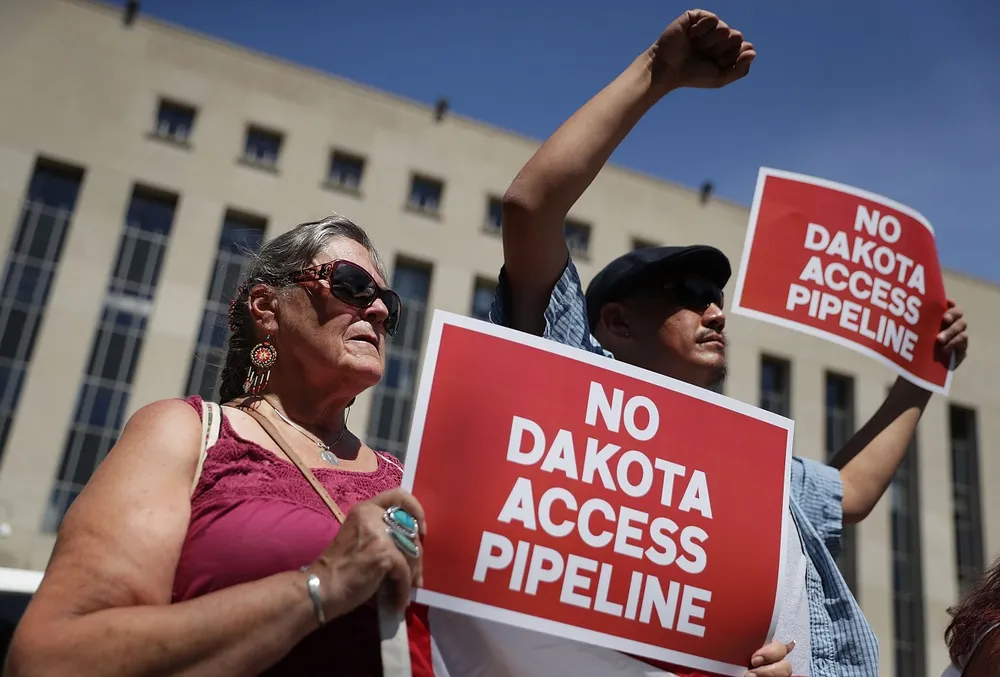 Disappointment: protesters against Dakota Access