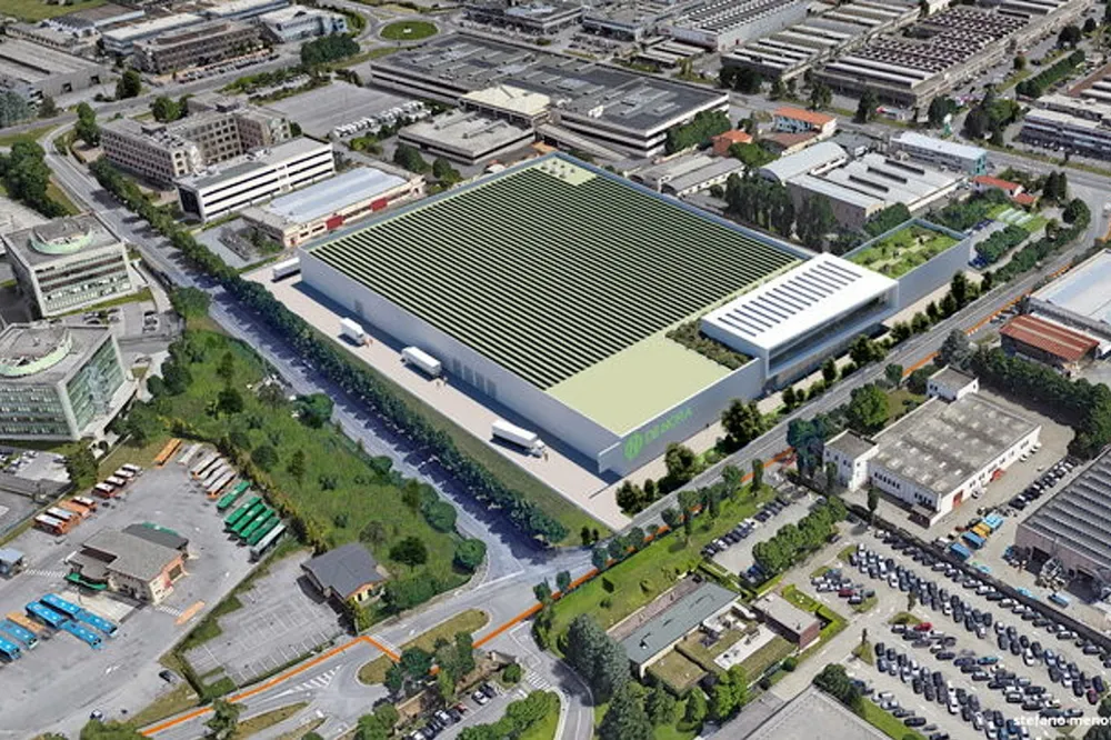 A computer rendering of the electrolyser gigafactory near Milan.